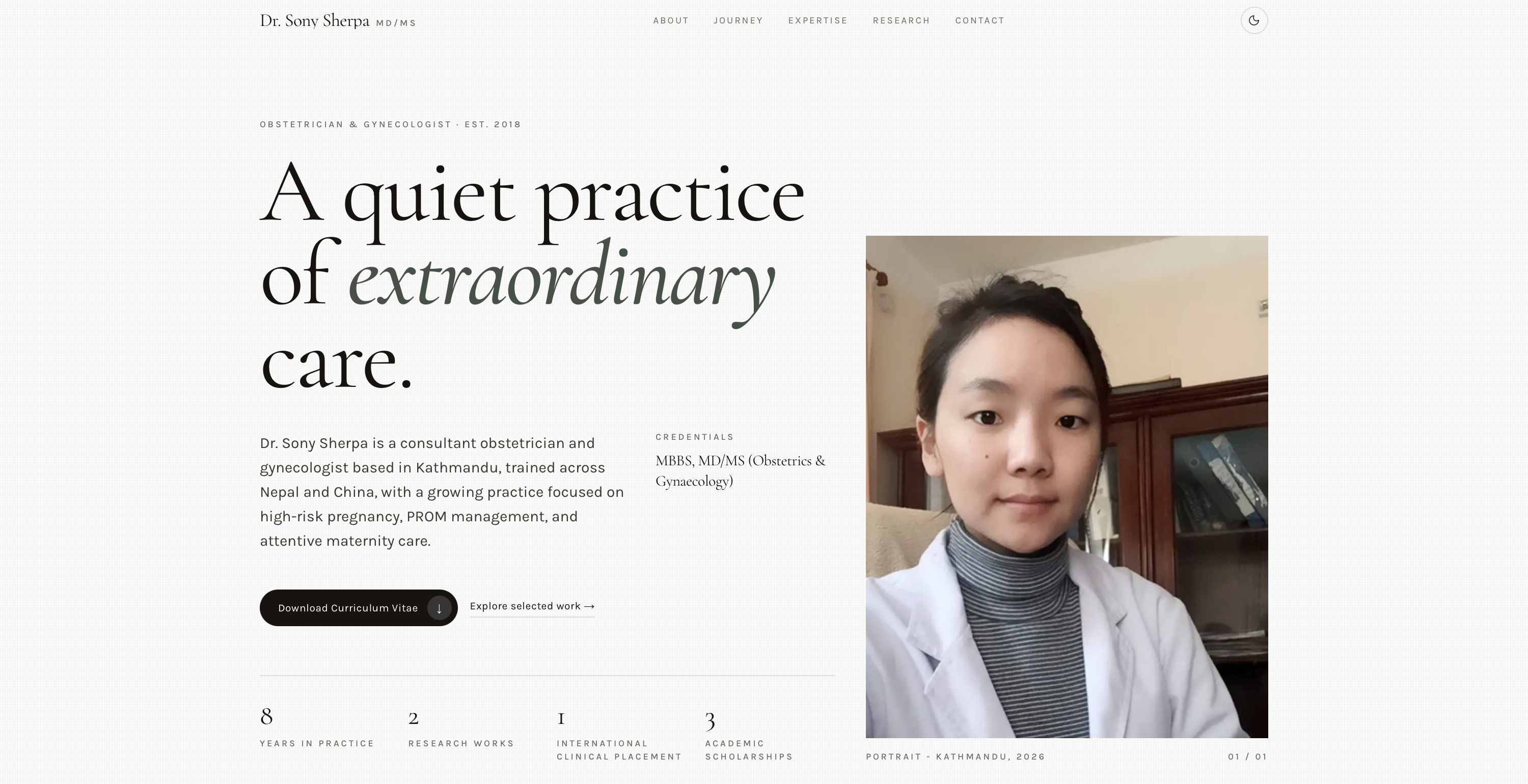 Elevated Care Narrative — Medical Professional